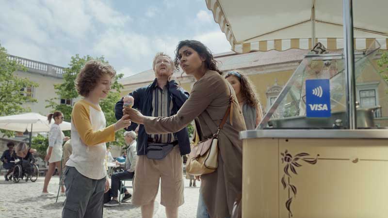 People eating ice cream