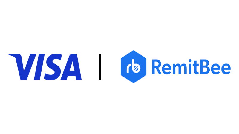 Visa and RemitBee logos.