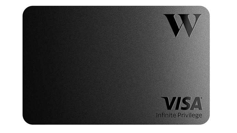 Wealthsimple Visa Infinite Privilege card with Visa logo.