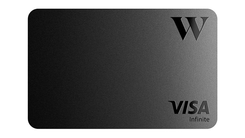 Wealthsimple Visa Infinite card with Visa logo.
