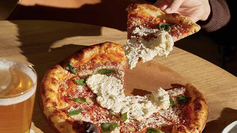 A pizza from Barbarella restaurant